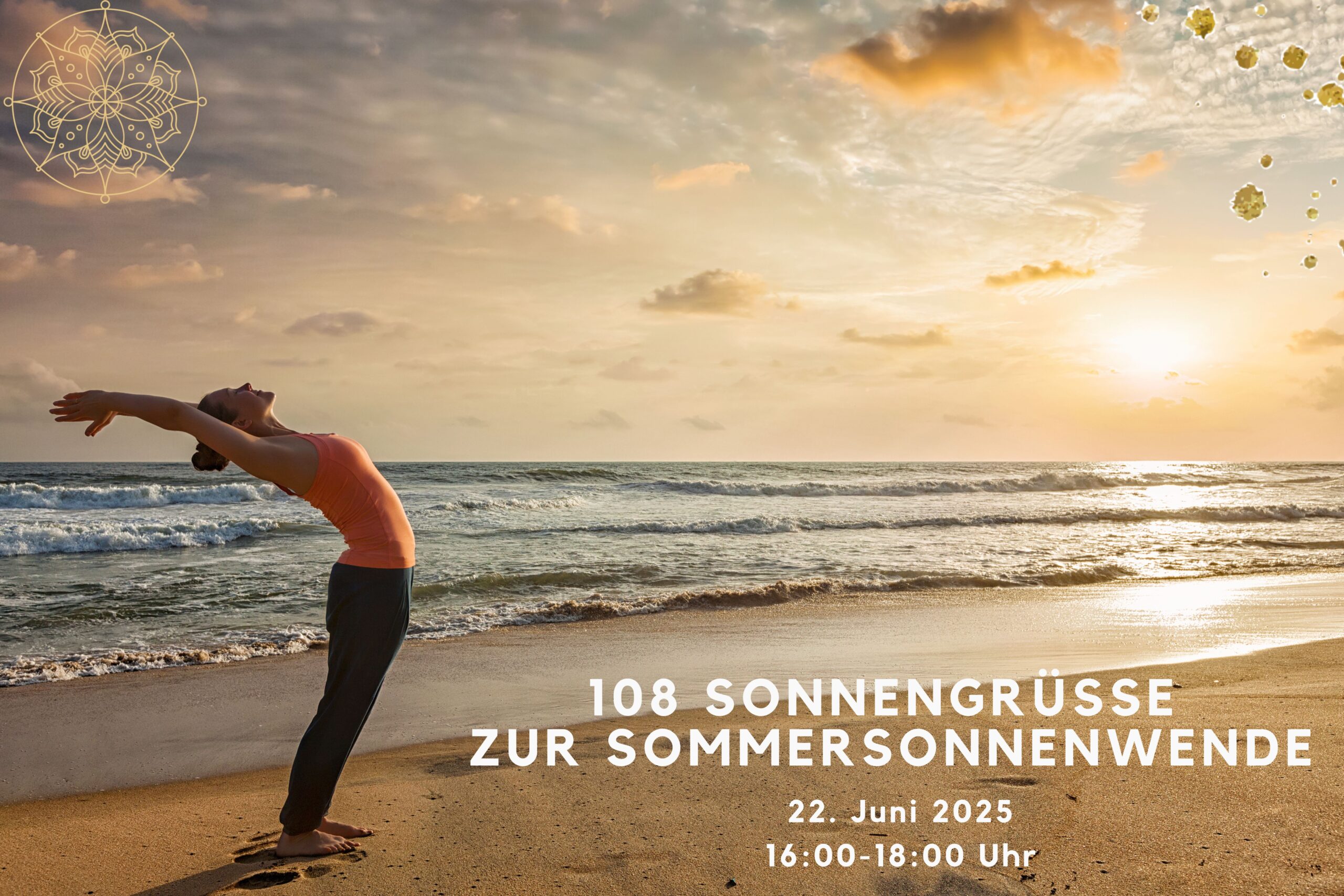 108 Sonnengruesse zur Sommersonnenwende am 22.06.2025 im Golden Yogaloft Ansbach